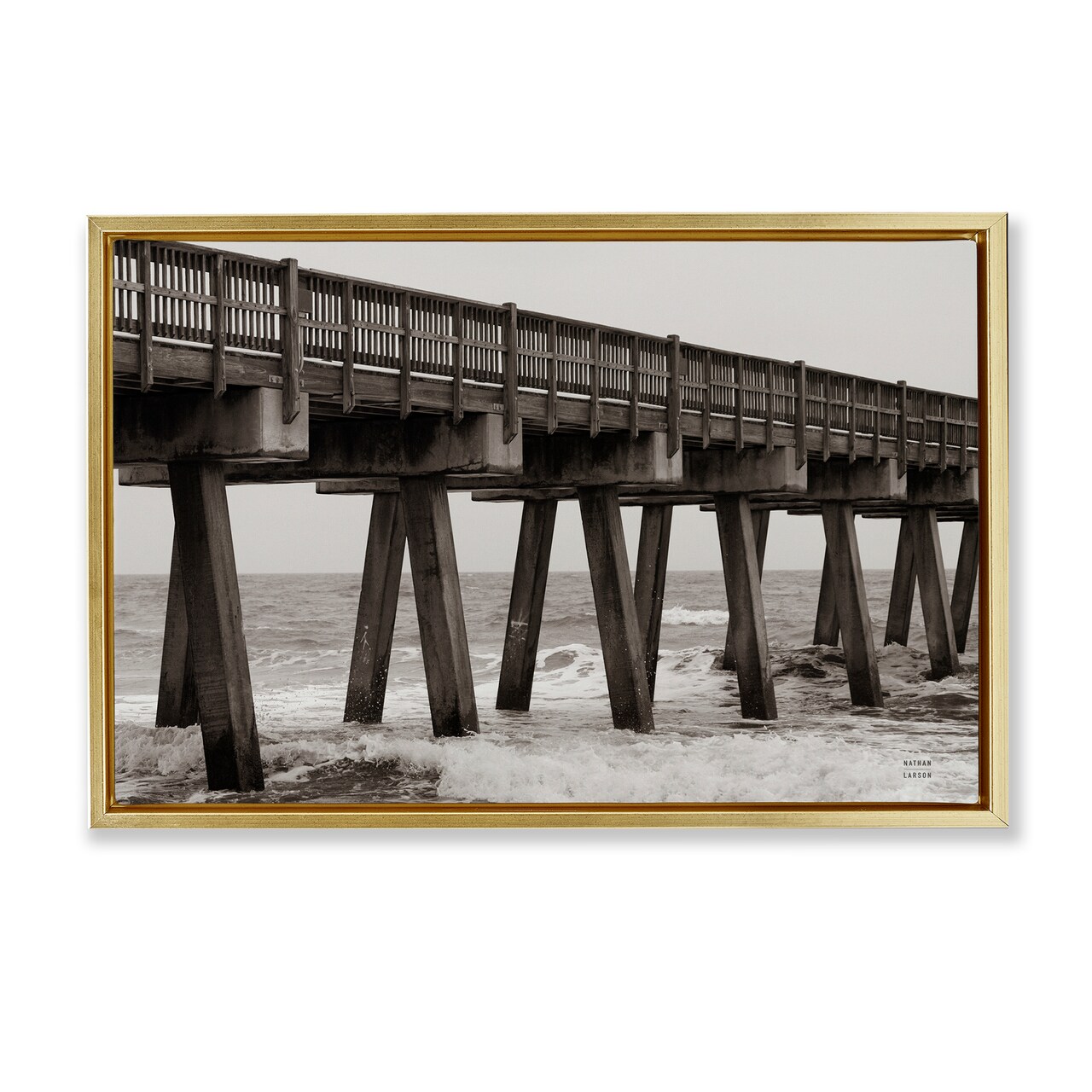 Stupell Industries Pier Angles Structure Floating Frame, design by Nathan Larson